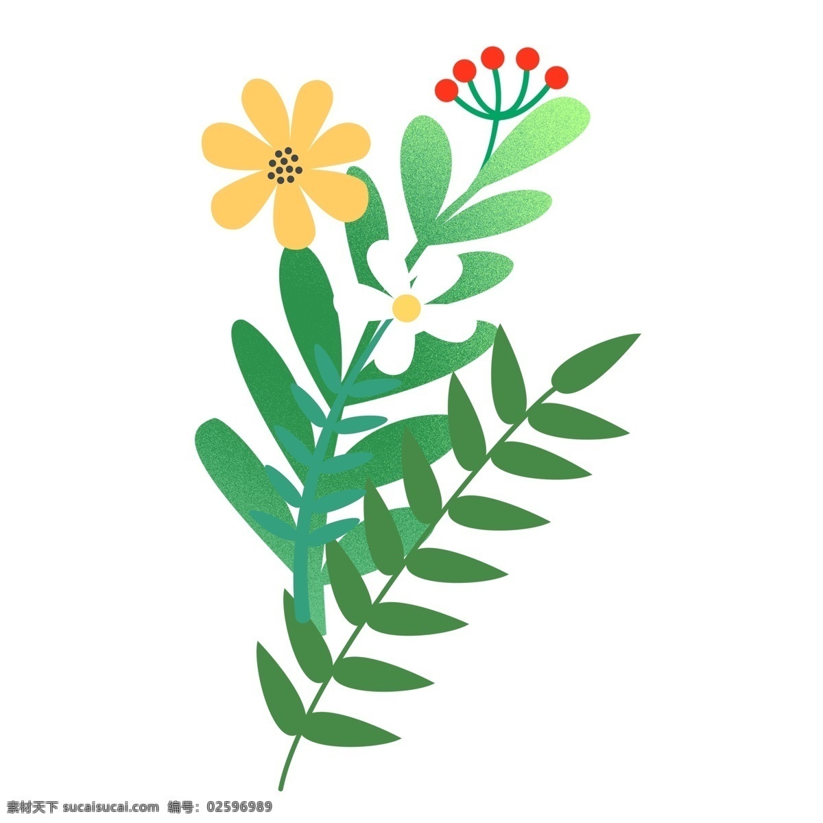 绿色 手绘 花草 透明 装饰 png免抠图 透明素材 花卉 免 抠 图 花朵