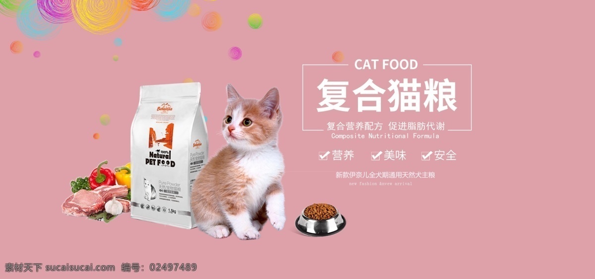 复合型 猫粮 banner 海报 海报素材