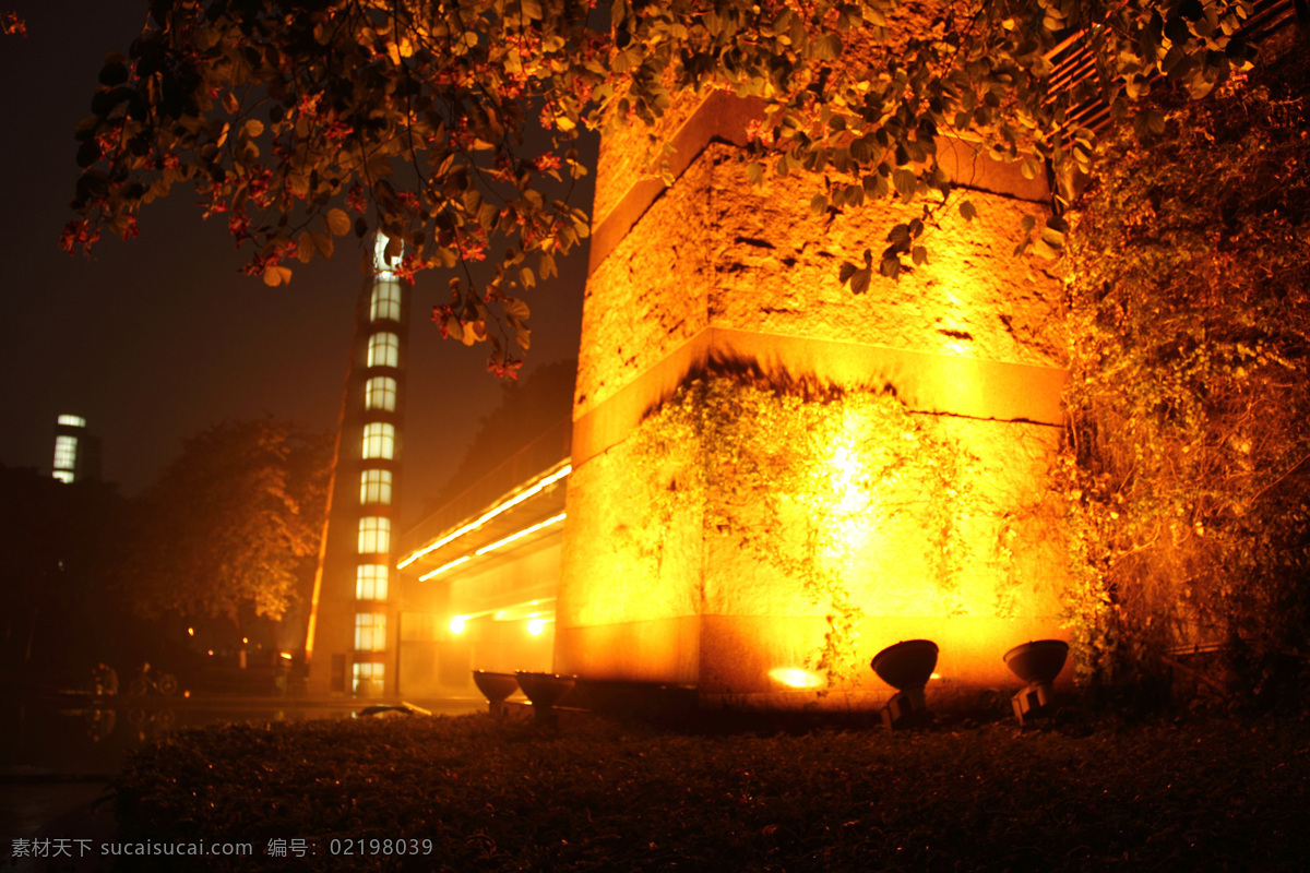 灯光 风景 公园 公园风景 建筑园林 桥 树木 千 灯 湖 夜景 千灯湖公园 自然风景 公园一角 园林建筑 装饰素材 灯饰素材