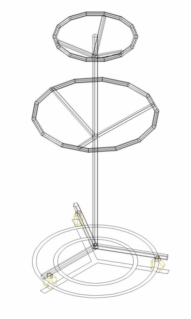 双 圆环 展品 挂架 3d cad 立体 三维 市场 块 物体 cad素材 模型