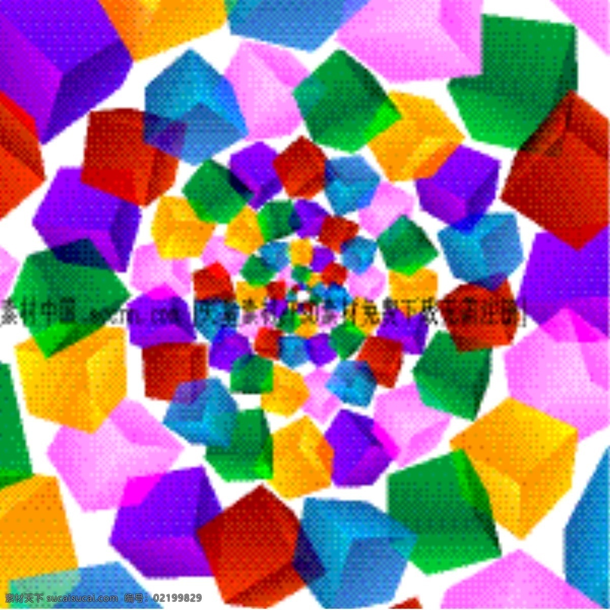 绚丽 圆形 立方体 背景 矢量 彩色 网状背景 矢量图 其他矢量图