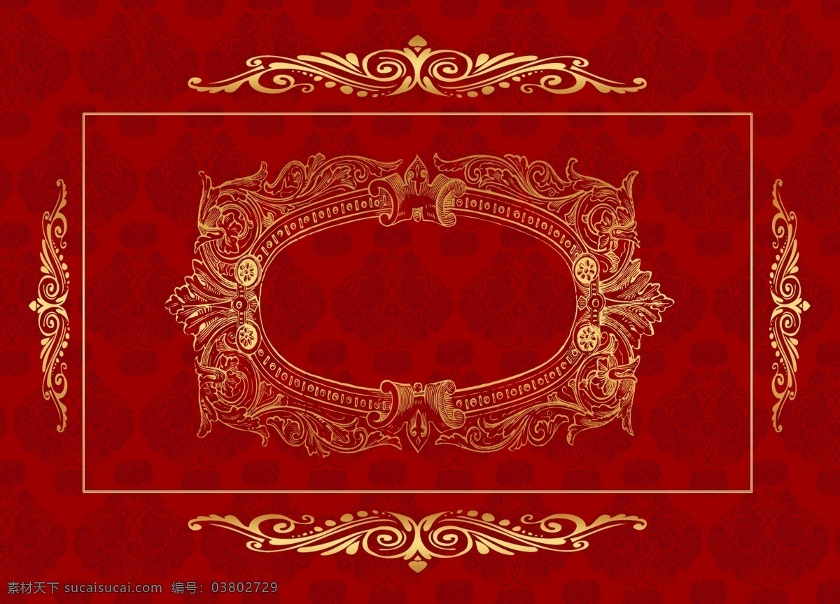 欧式红色背景 中式 婚礼背景