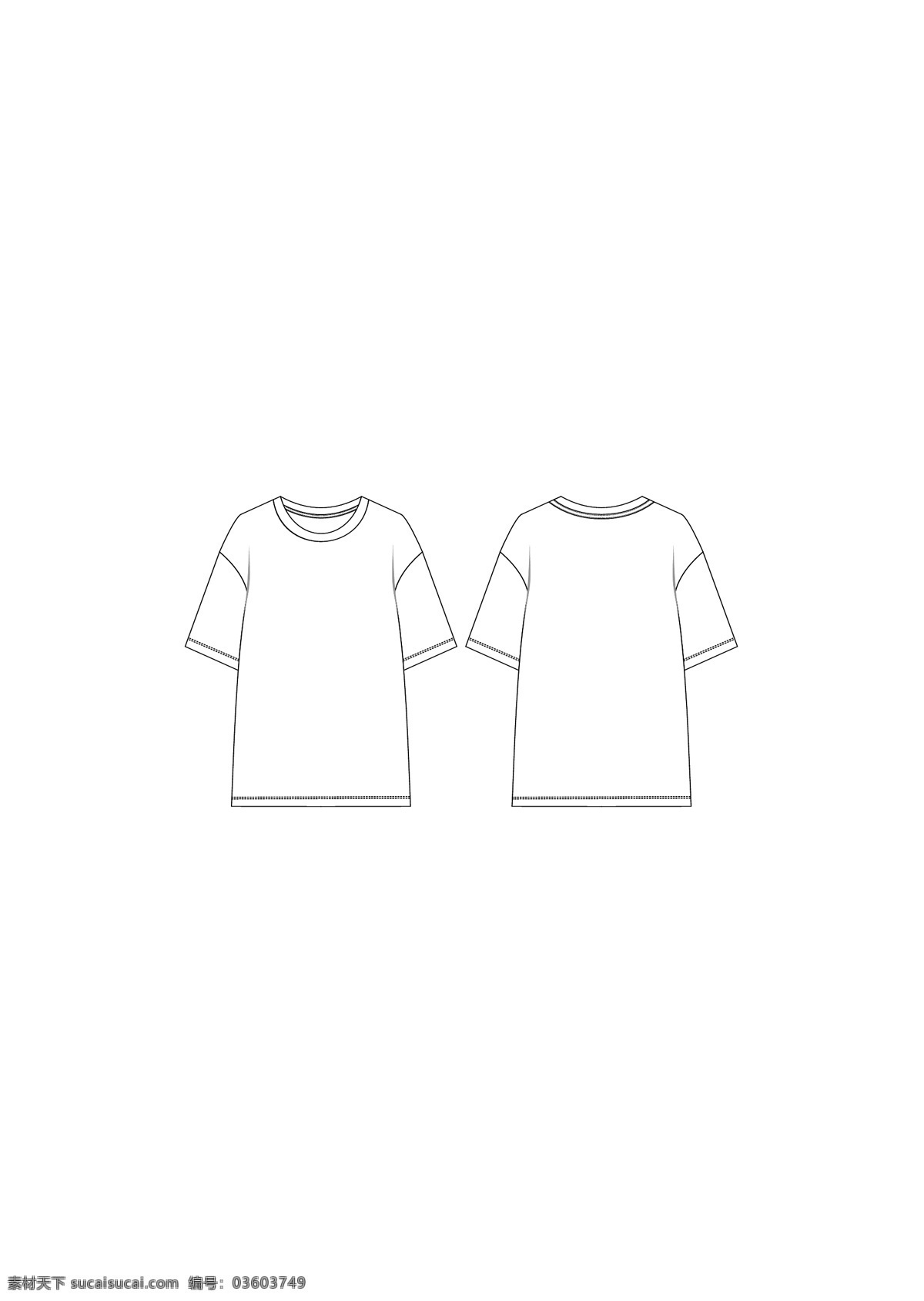 女装 夏季 落 肩 袖 短袖 t 恤 款式 图 落肩袖 t恤 款式图 模板 vi设计