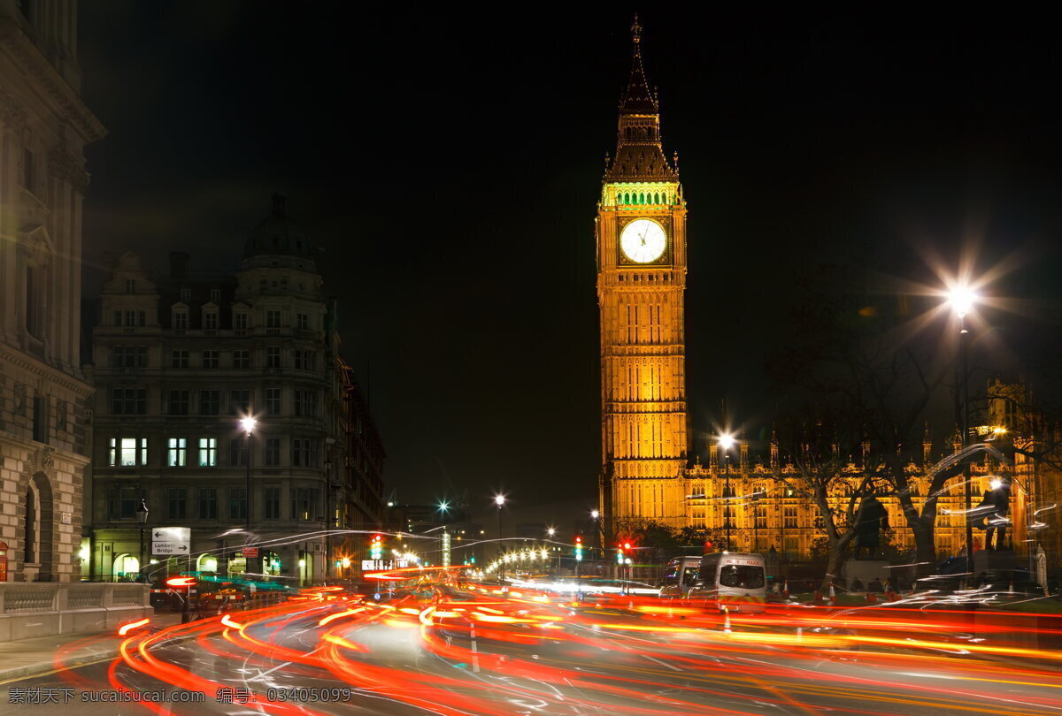 唯美 伦敦 大本钟 夜景 英国 城市