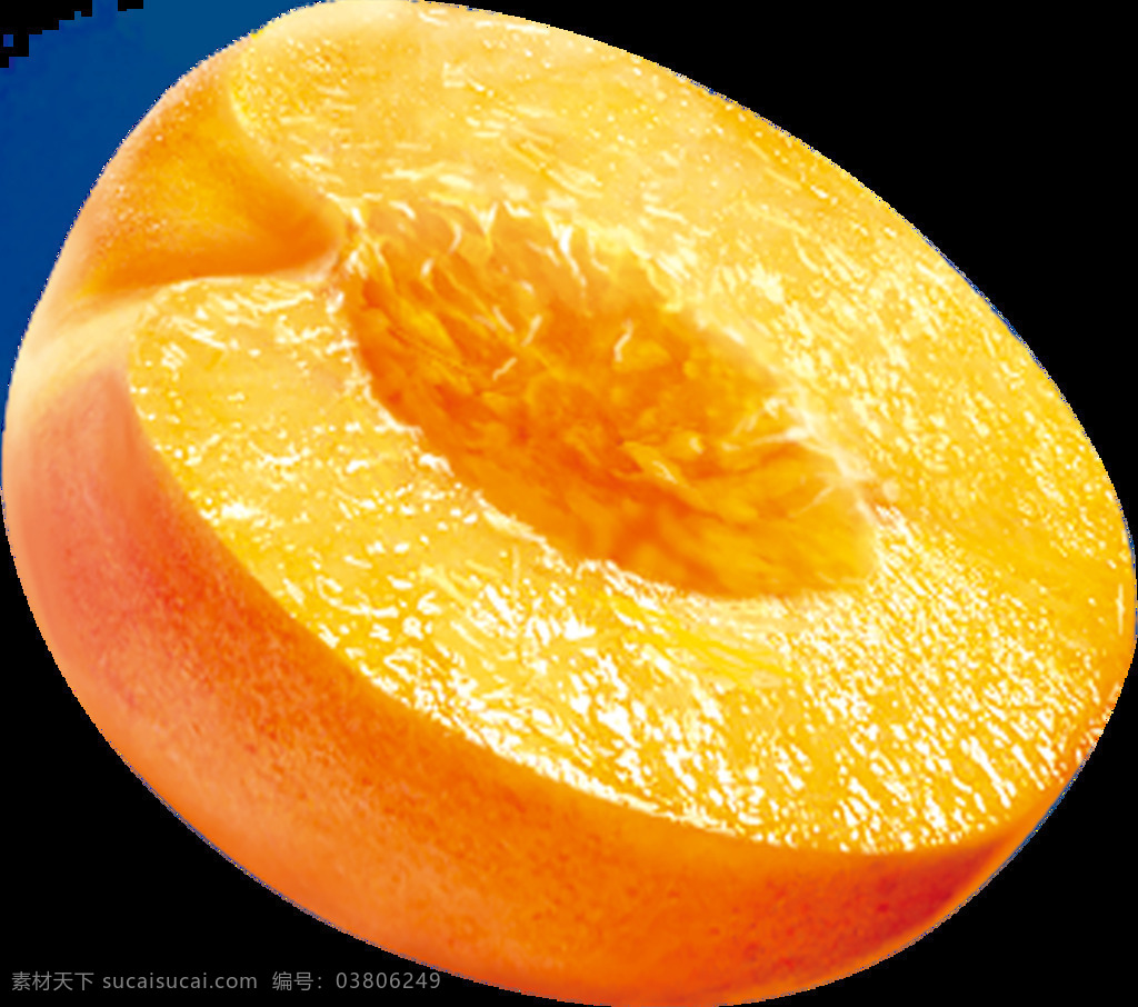 水果 黄桃 多汁水果 水果插画 黄桃截面