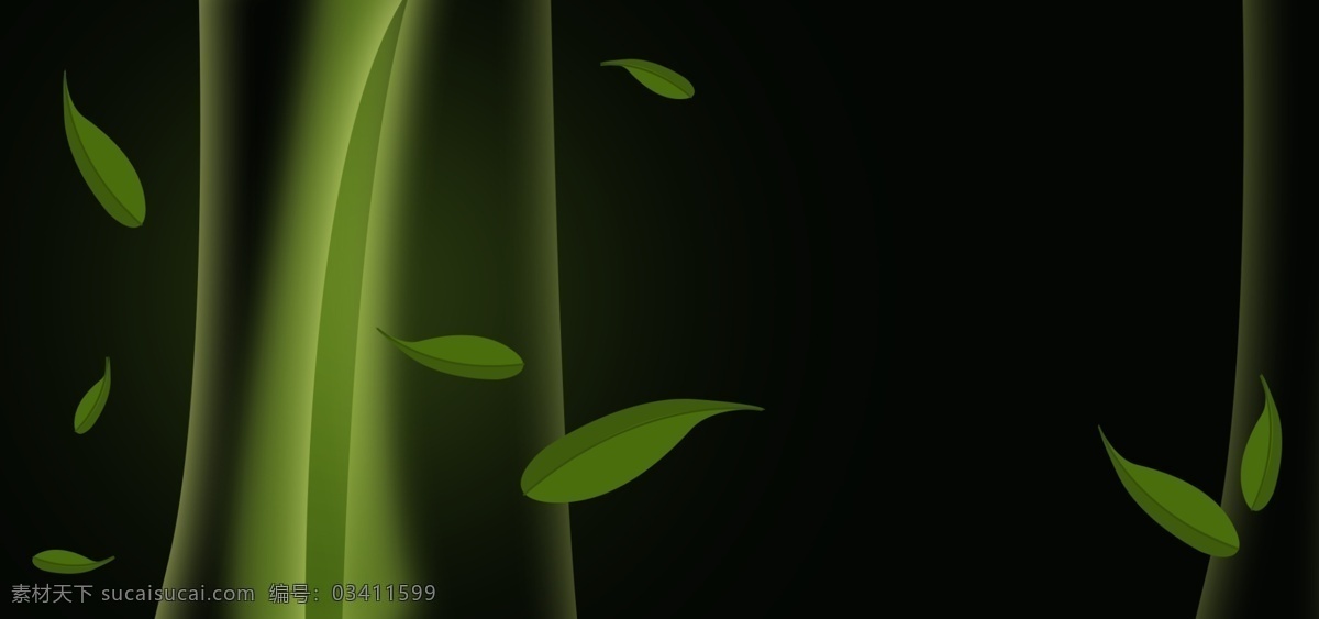 黑色 光束 绿叶 背景 绿叶背景 黑色背景 广告背景 背景设计 banner 电商 背景展板 背景展板图