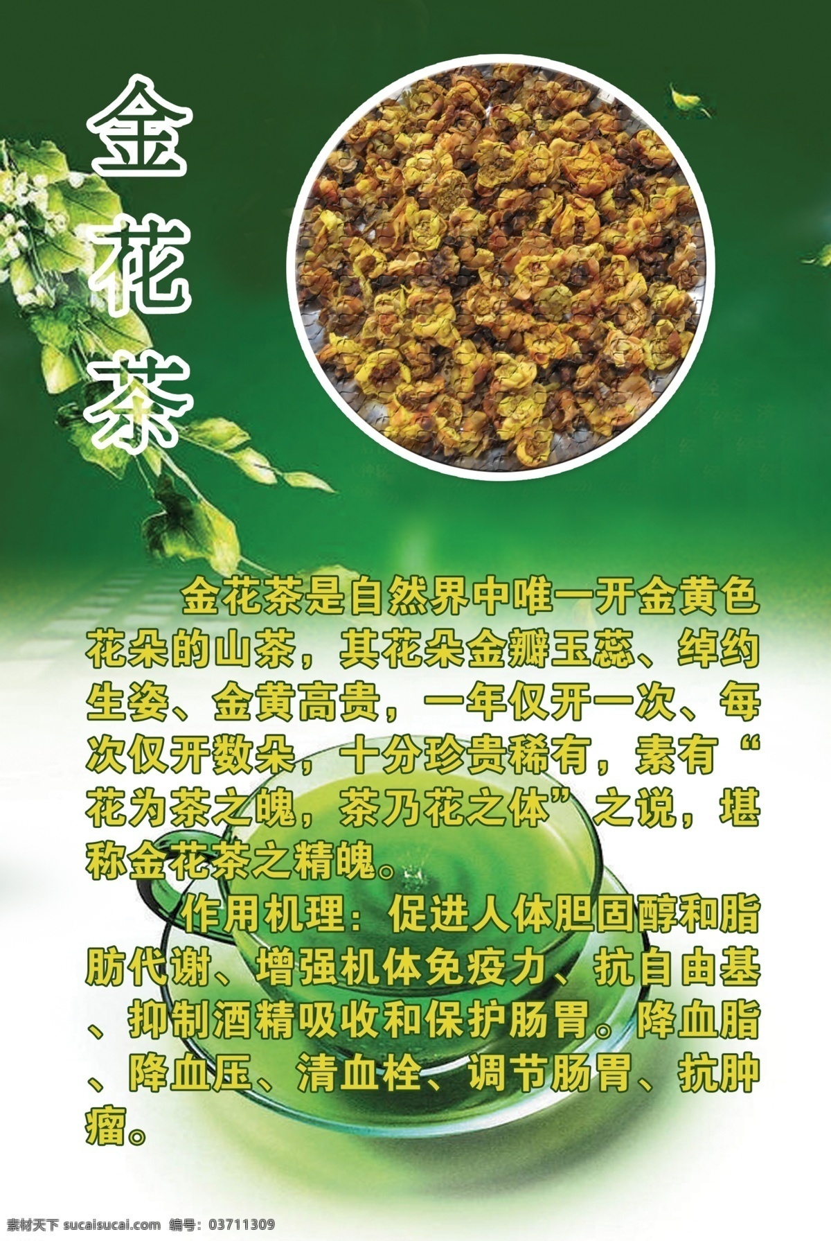 金 花茶 分层 茶道 绿色背景 绿色树叶 源文件 金花 茶素 材 模板下载 金花茶 透明杯子 矢量图 日常生活