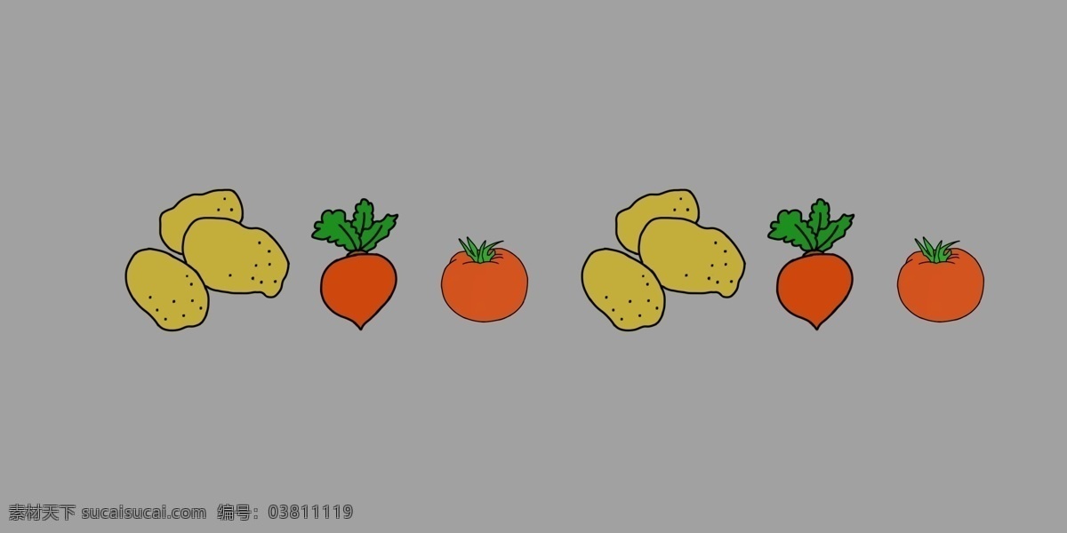 卡通 蔬菜 分割线 插画 蔬菜分割线 创意分割线 植物分割线 分割线插画 分割线装饰 萝卜