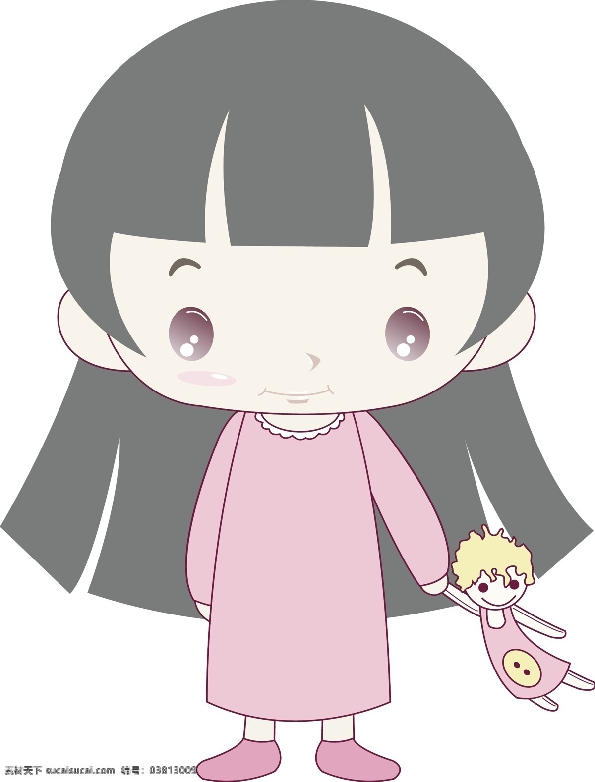 韩国小女孩 韩国 矢量 小女孩