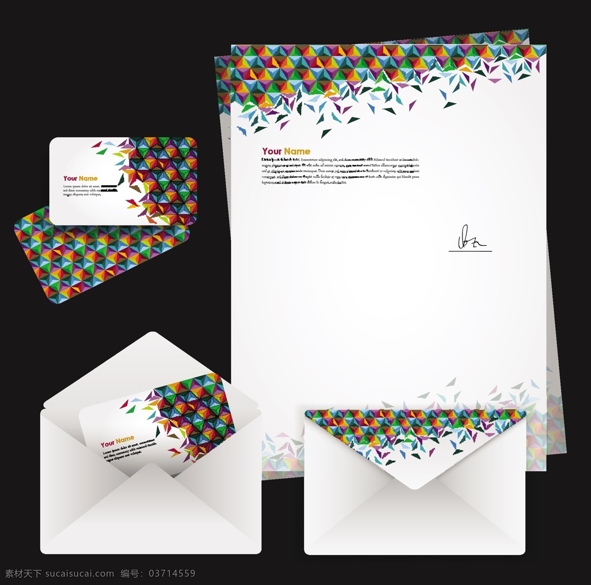 简洁的vi 信封 信纸 名片 简洁 白色 vi设计