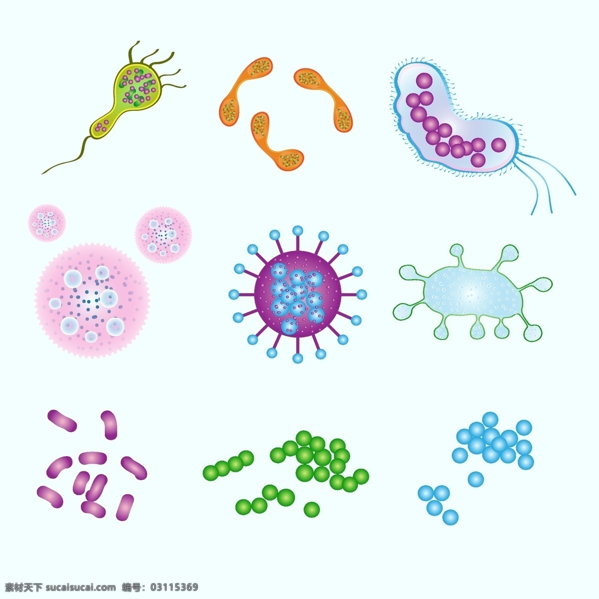 病毒 细菌 防护 防疫 洗手 免疫 消毒杀菌 细胞 医疗医护 ai矢量图 高清图片