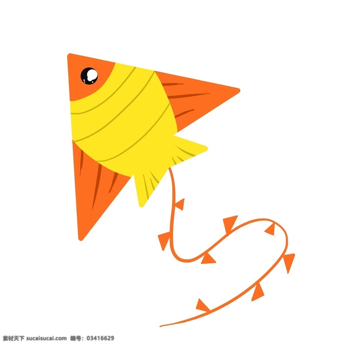 彩色 漂浮 风筝 插图