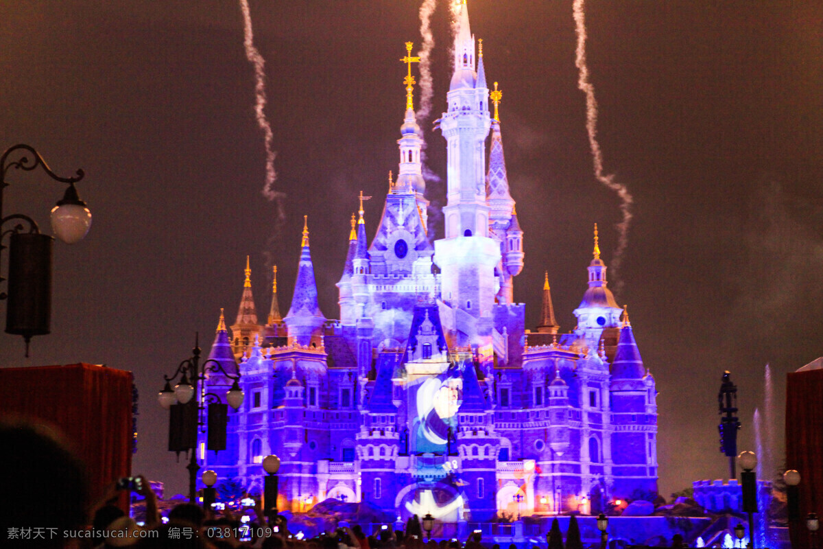 上海 迪士尼 乐园 夜景 城堡 焰火 旅游风光摄影 上海风光 旅游摄影 国内旅游 上海迪士尼