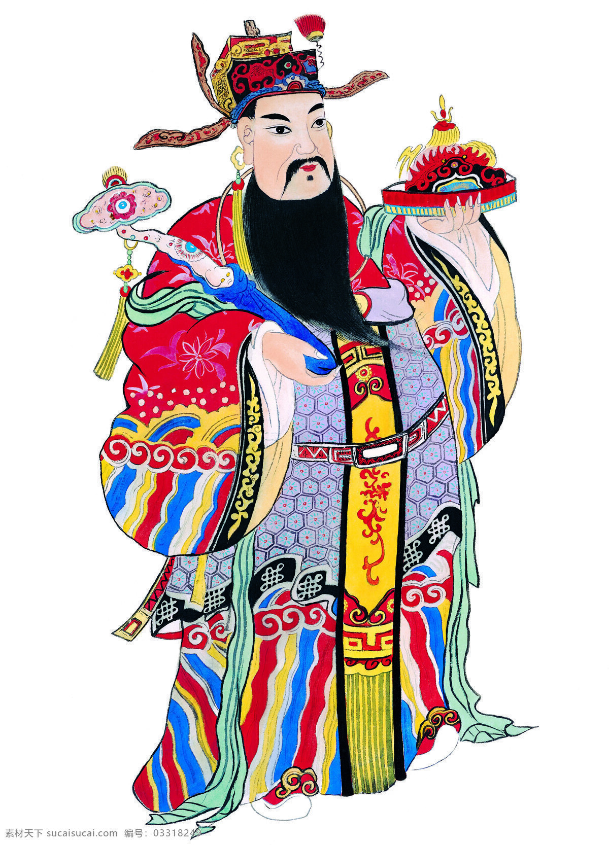 财神喜庆 财神 白色