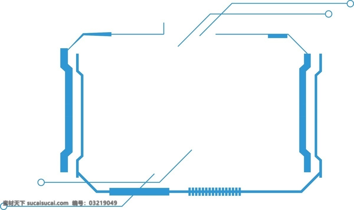 蓝色 科技 边框 商用 元素 对话框 智能 交互界面 交互科技 科技边框 蓝色边框 人工智能 矢量边框 未来科技