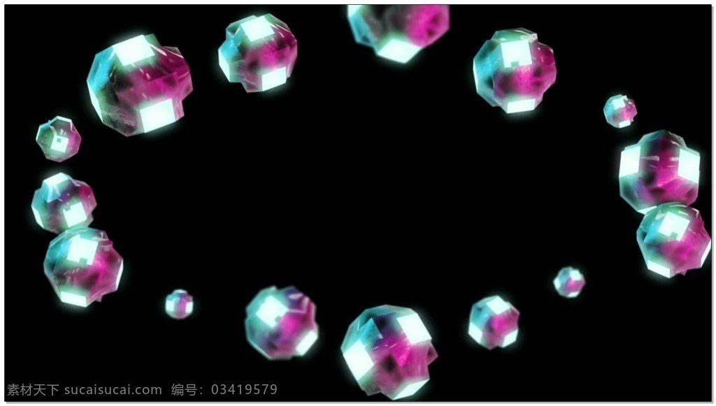 水晶 立体 舞台 潮流 背景 视频 光芒 球体 钻石 视频素材 动态视频素材
