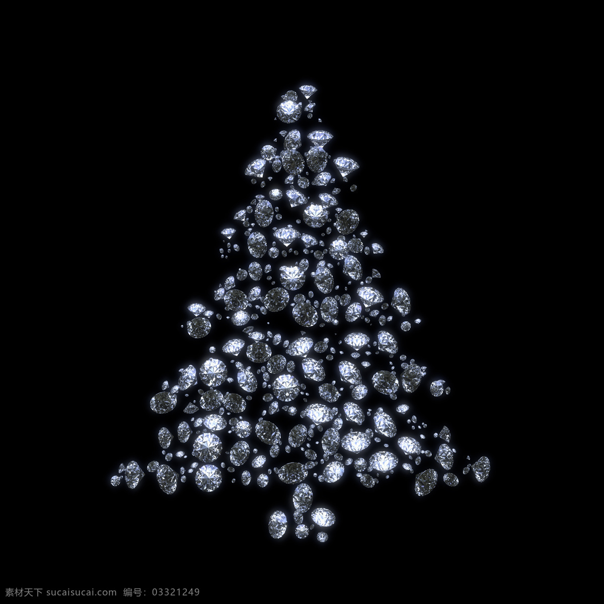 宝石圣诞树 宝石 钻石 圣诞树 晶莹 透明