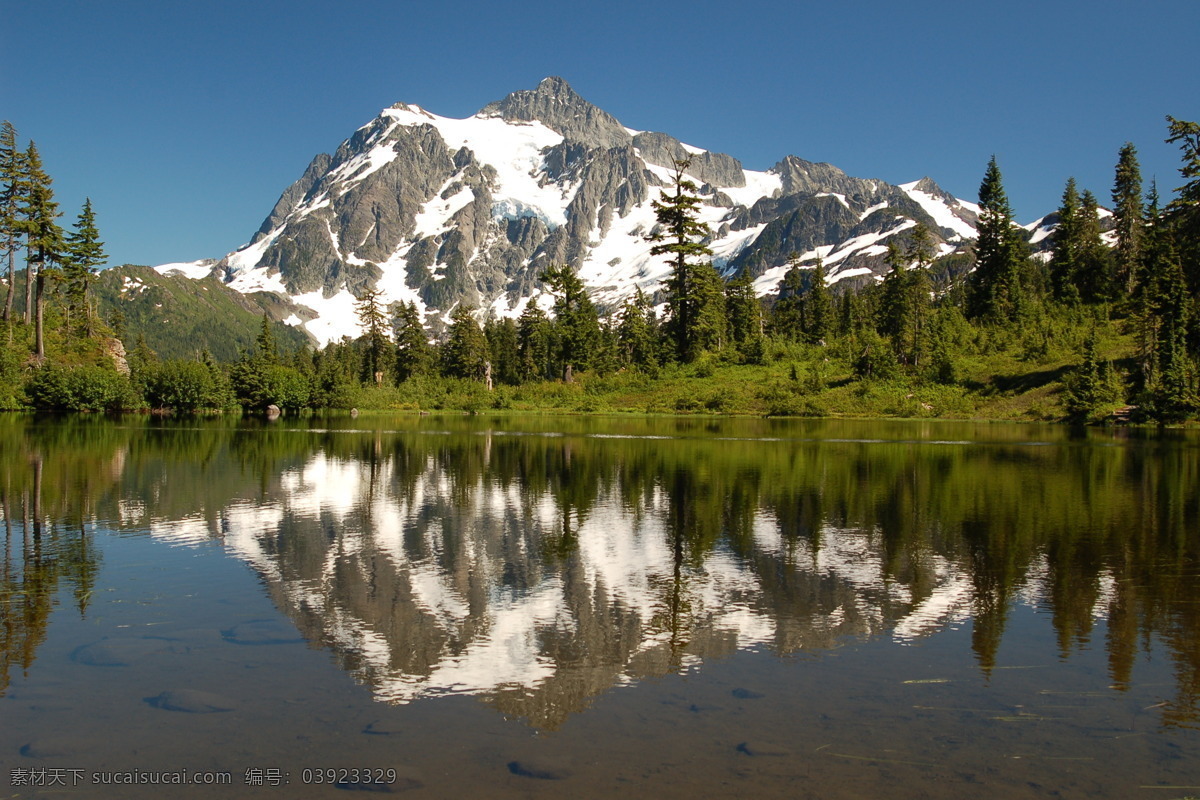 雪山 森林 风景摄影 雪山风景 高山 山峰美景 森林风景 树林风景 湖面倒影 湖泊风景 美丽风景 美丽景色 自然风光 自然风景 自然景观 黑色