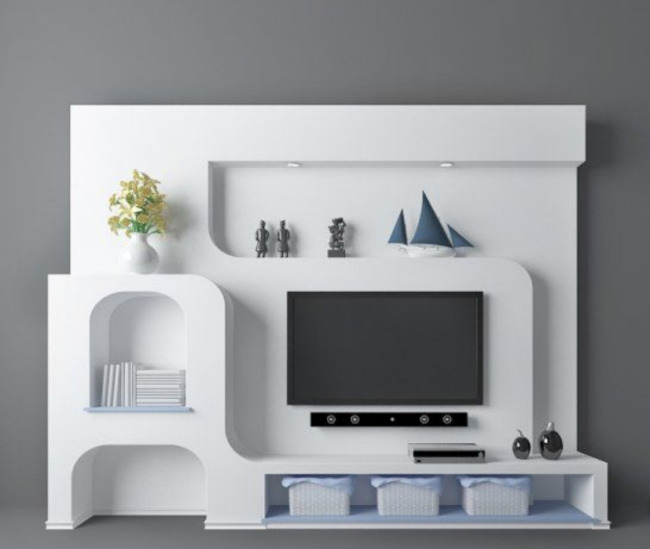 客厅 电视 背景 墙 3d 模型 电视背景墙 灰色 效果 新中式 max