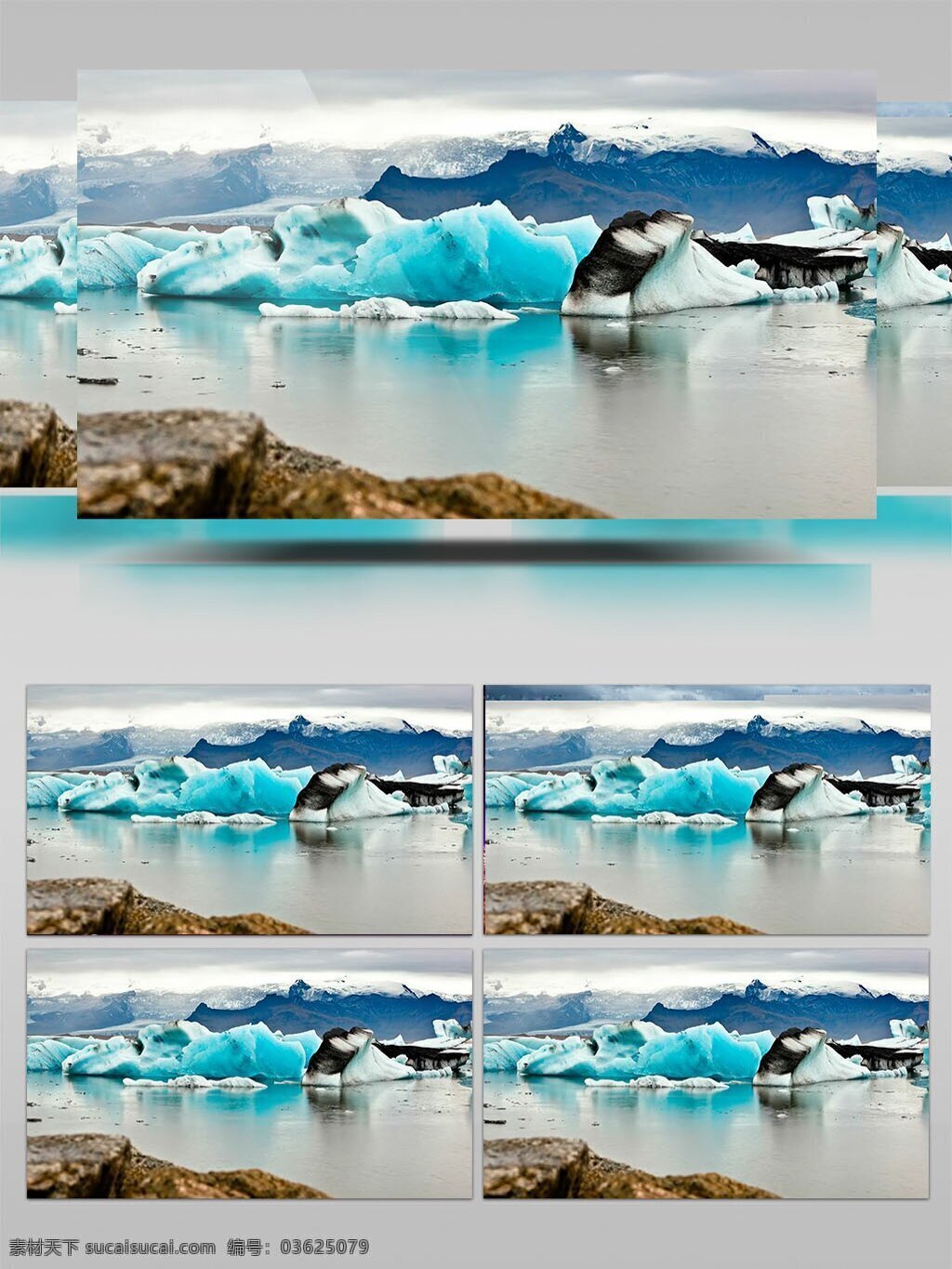 冰川 雪山 海边 高清 视频 高清视频素材