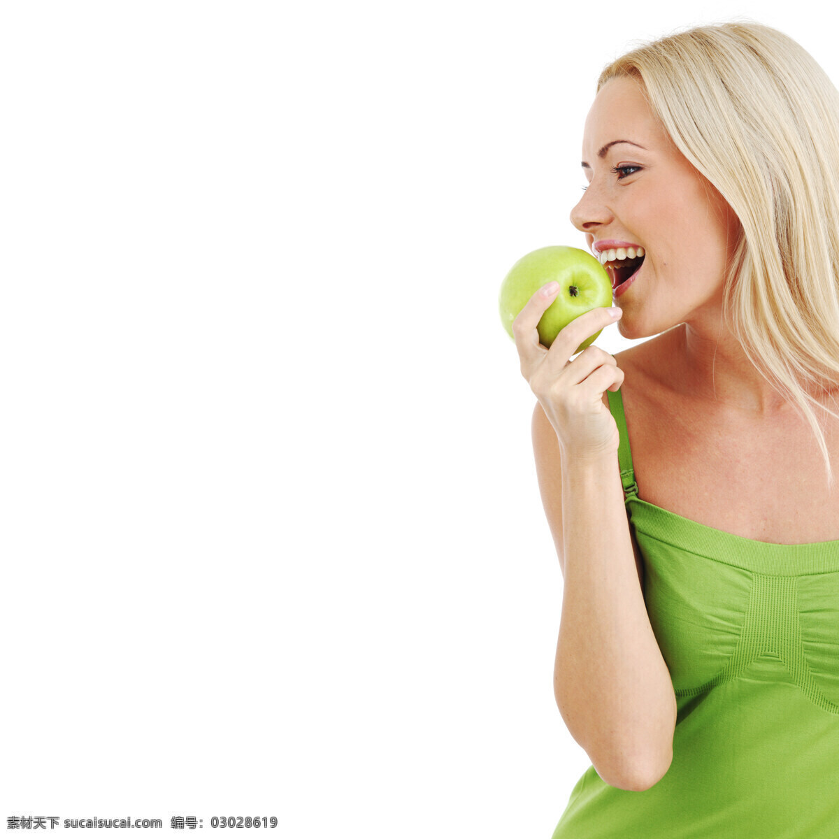 吃 苹果 美女图片 健康牙齿 洁白牙齿 健康洁白 微笑 笑容 吃苹果 水果 美女 人体器官图 人物图片