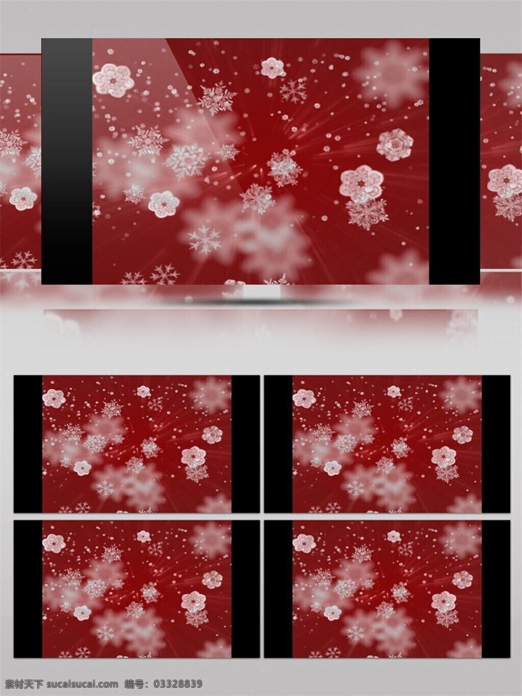 白色 雪花 圣诞节 视频 高质量 背景 好看背景素材 红色背景 美景动态背景 美丽壁纸 雪花形状