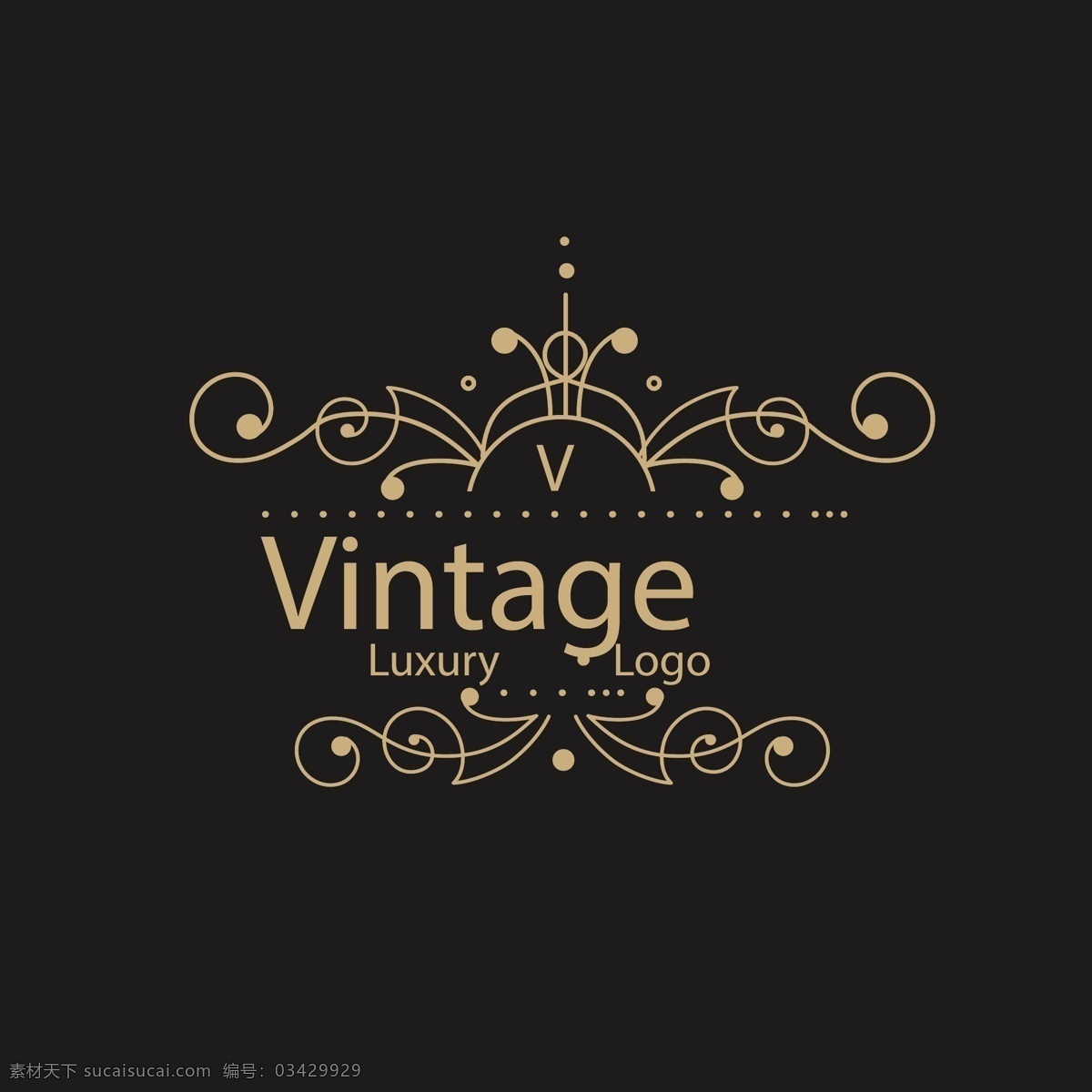 黄色 线条 vintage 标志 复古 logo logo模板 复古和豪华
