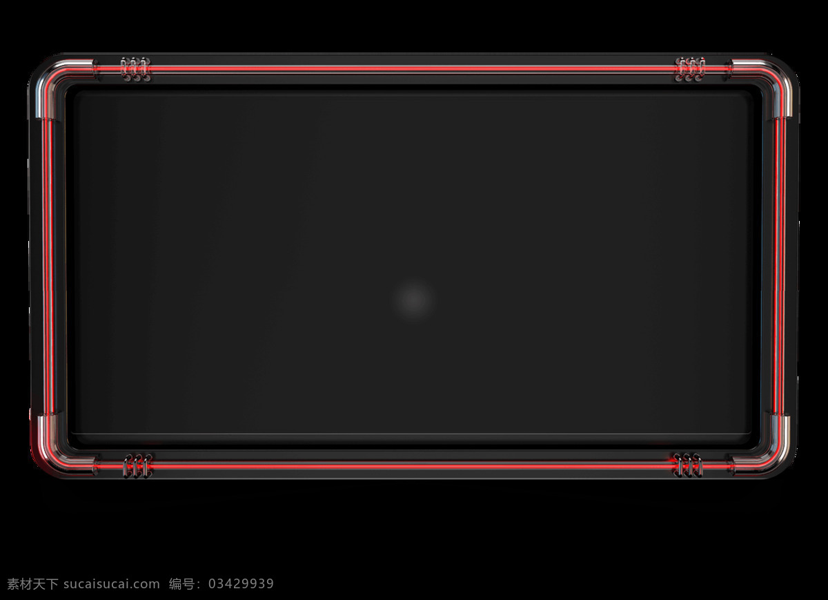 卡通 黑色 电脑 屏幕 边框 元素 科技 游戏元素 png元素 免抠元素 透明元素