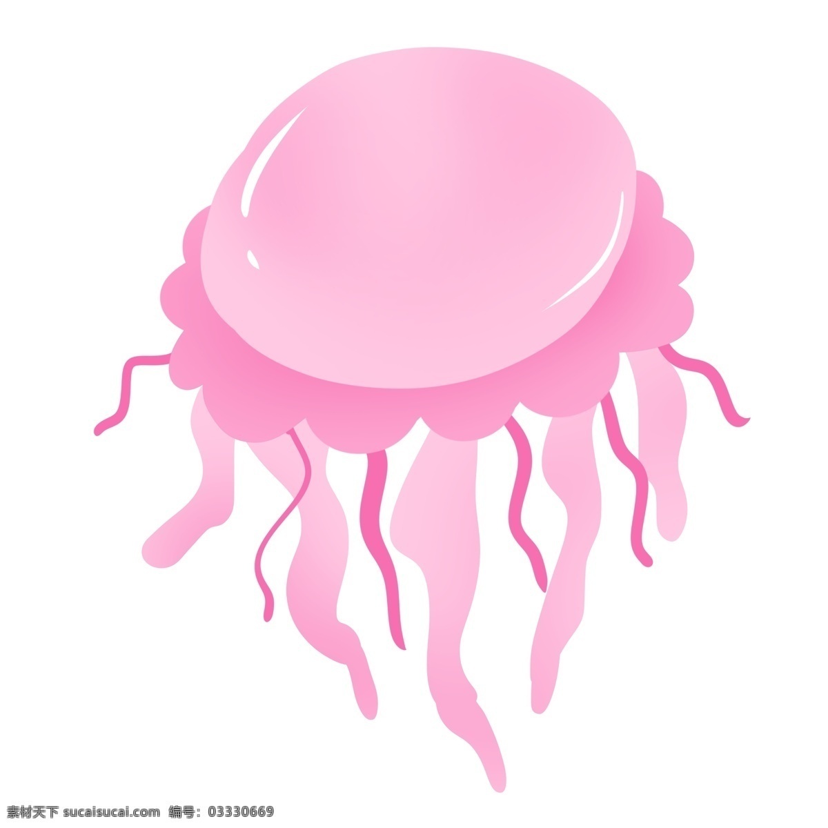 可爱粉色水母 水母 动物 海洋生物