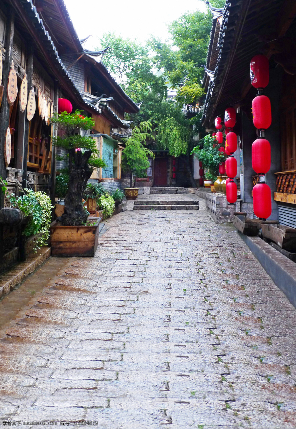 街道 拍摄 小巷 广告素材 街拍 灯笼 红灯笼 绿树 御锦华庭 环境设计 建筑设计