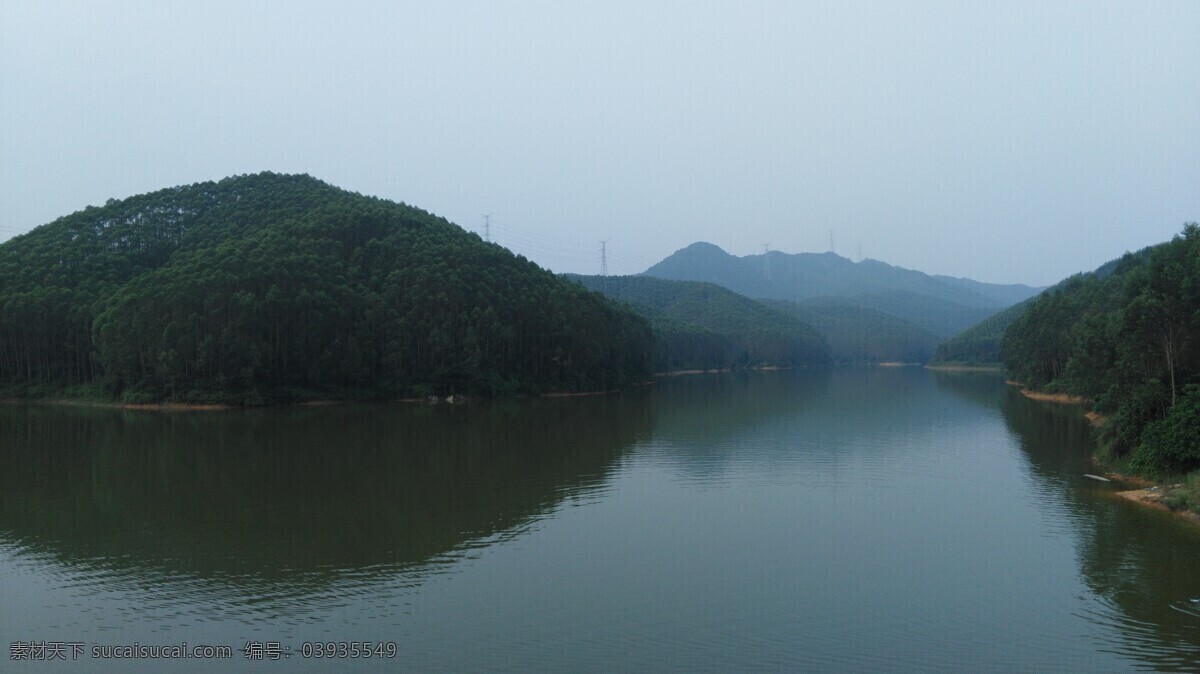 江门水库 绿山 绿水 青山 远山 西安行 旅游摄影 国内旅游