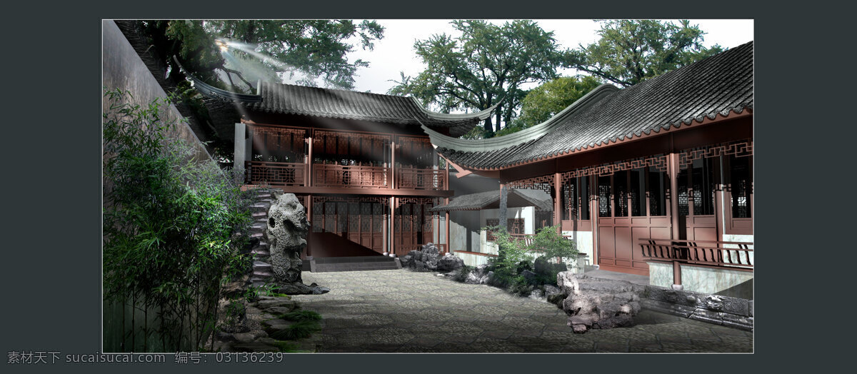 苏式建筑 苏式 建筑 苏州 园林 庭院 建筑设计 环境设计