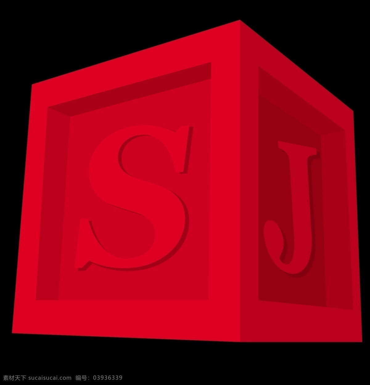 3d s字母 标识标志图标 方块 浮雕 红色 火红 立体 立体方块 企业logo j字母 透视 企业 logo 标志 矢量 psd源文件 logo设计