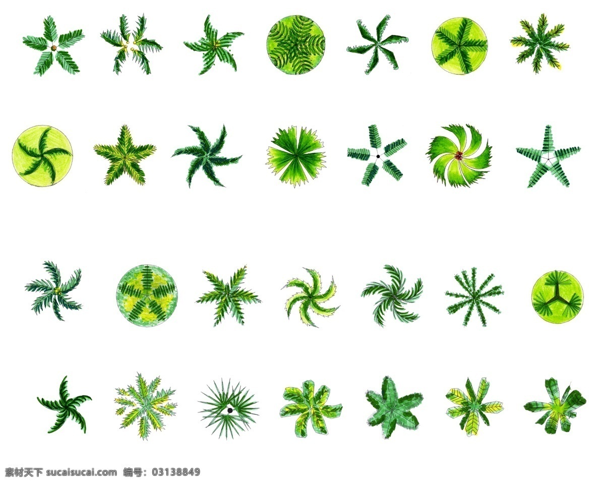 psd素材 绿化 平面图 树 树木 园林 园林设计 园林素材 源文件库 平面 模板下载 树木平面素材 植物 装饰素材 园林景观设计