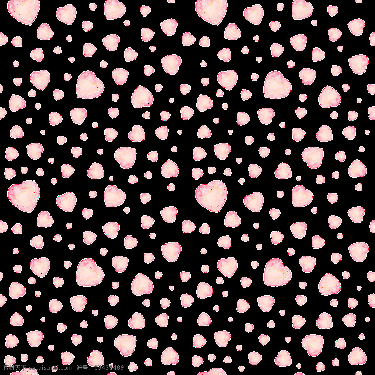果冻 爱心 卡通 透明 无缝 背景 水彩 粉色 背景素材 无缝背景