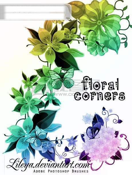 梦幻 花朵 花纹 笔刷 梦幻花朵