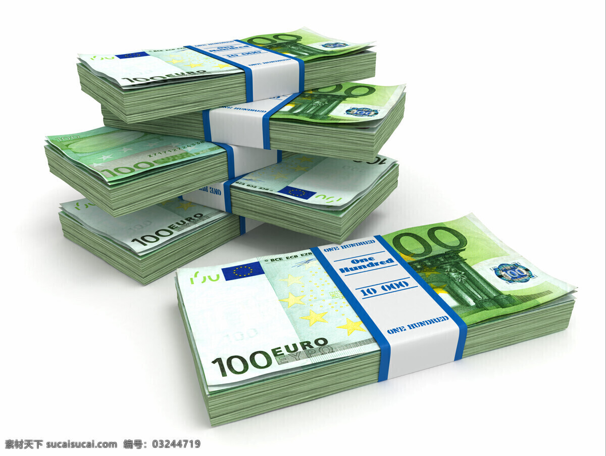 整 捆 摆放 欧元 纸币 外国纸币 外汇 金融 欧元纸币 成 沓 现金 银行 金融货币 商务金融