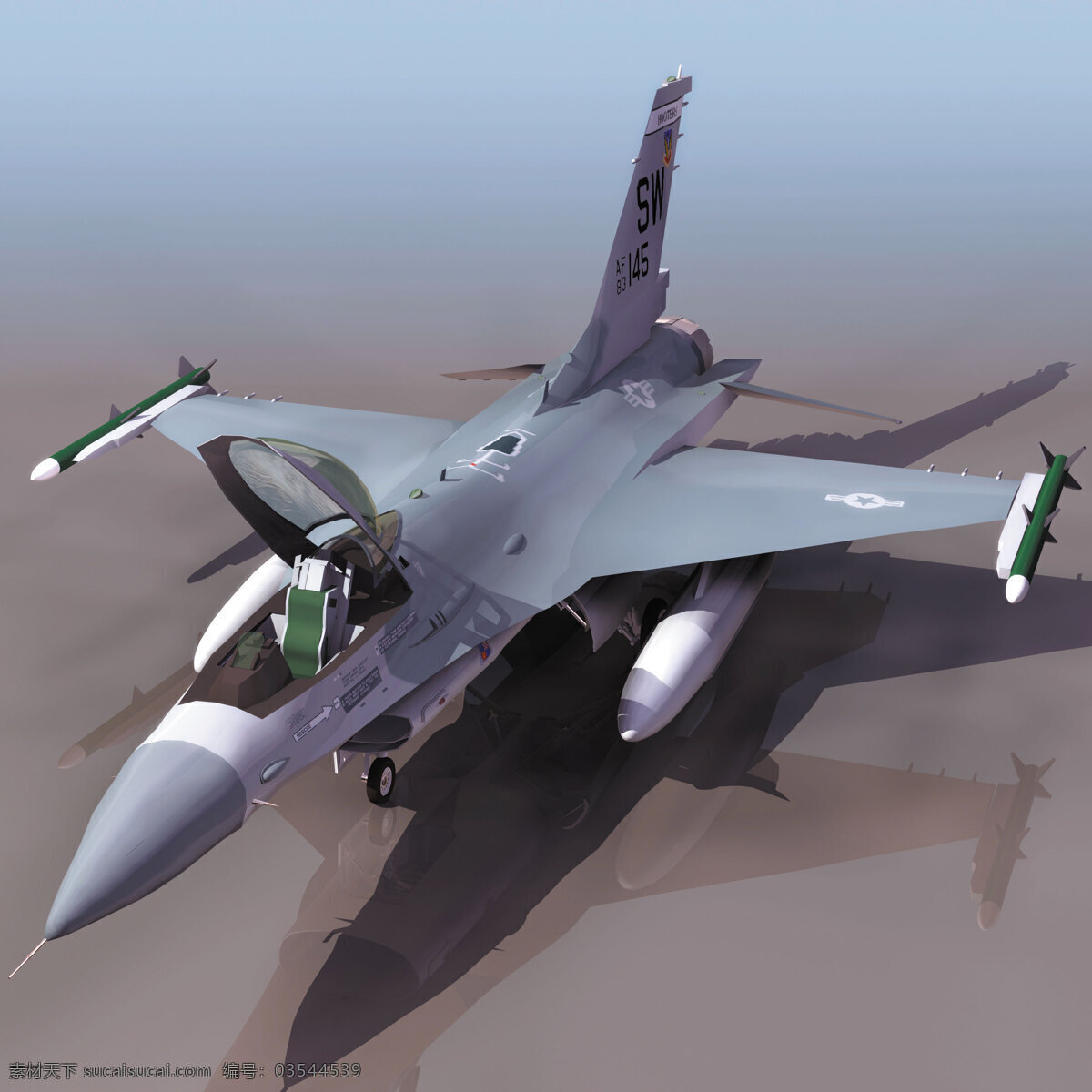 飞机模型 f16 fin 军事模型 f16fin 空军武器库 3d模型素材 其他3d模型