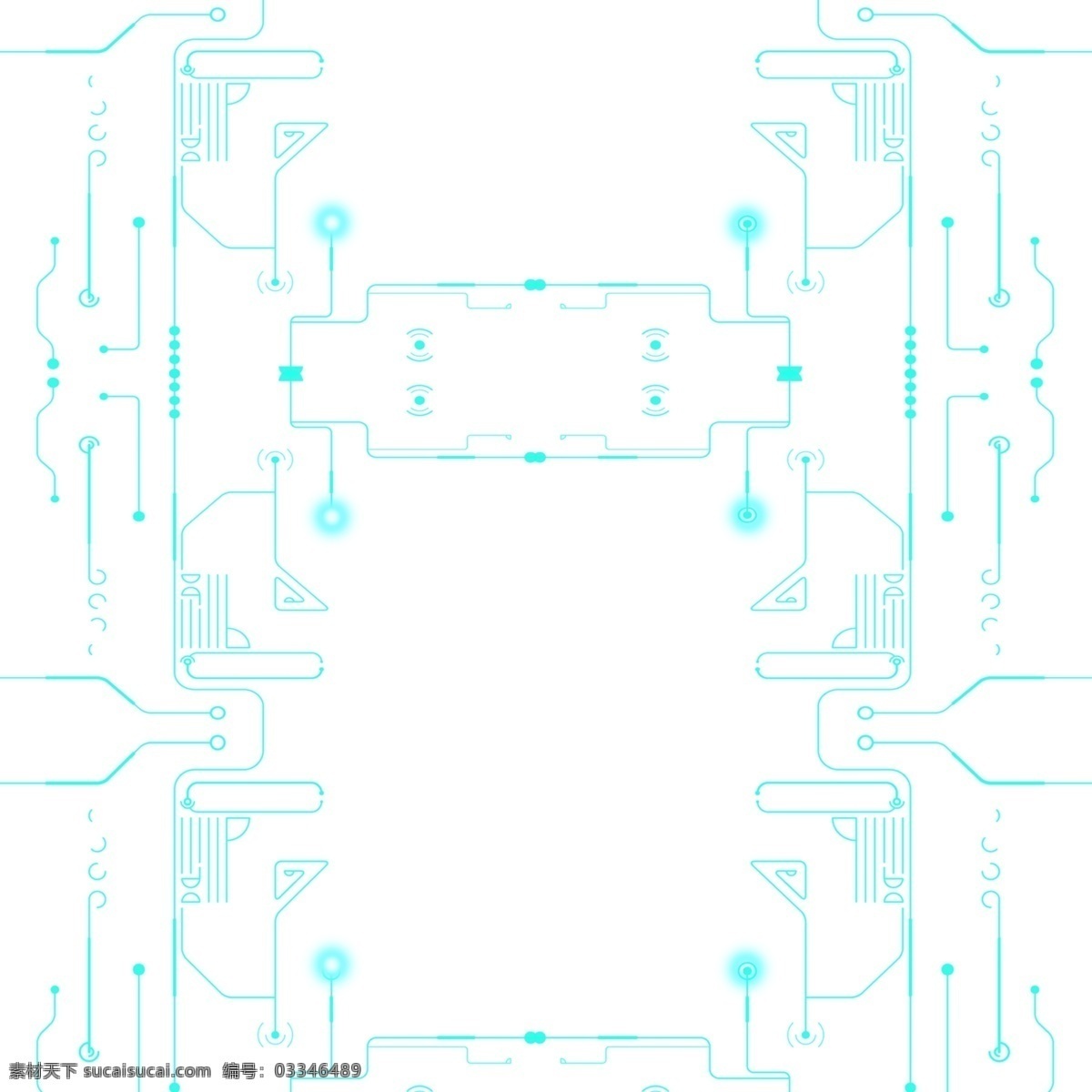 蓝色 科技 控制 电路图 元素 电路板 电子元件 科技电路图 科技感线条 电脑线路板 微型集成 装饰图案
