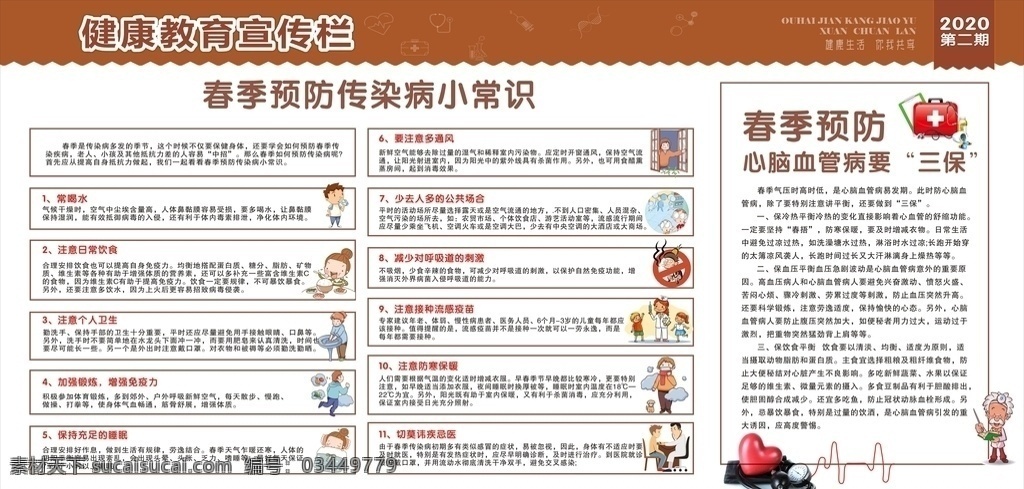健康教育 宣传栏 健康教育宣传 医院 预防传染病 心脑血管病 健康 教育 传染病 春季