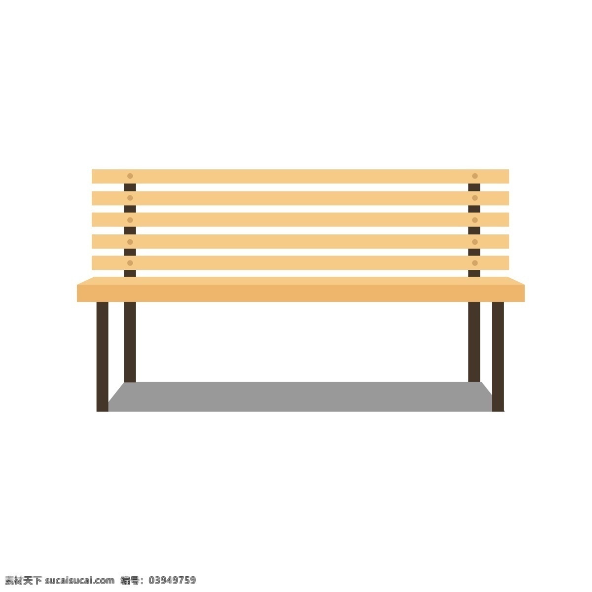 卡通 简约 公园 长椅 元素 插画 椅子 psd设计 公园长椅 长凳 公共设施