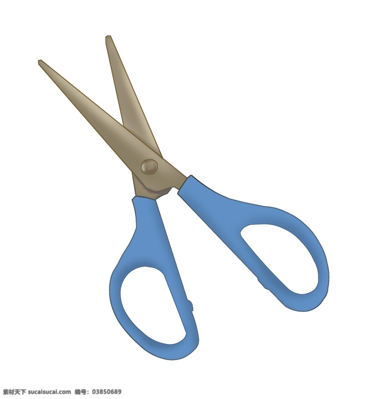手工剪子图案 蓝色 手工 剪子 工具