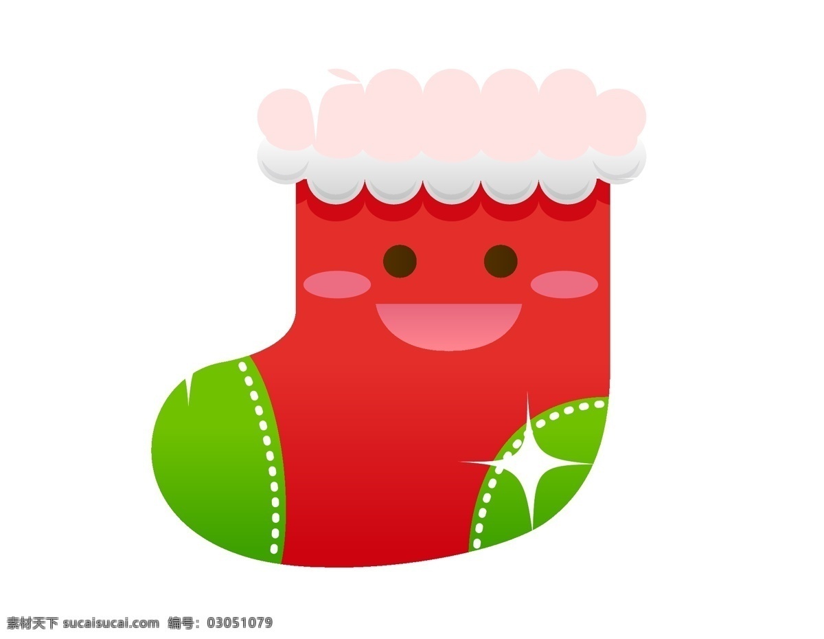 矢量 卡通 圣诞 袜子 元素 可以 红色 圣诞袜子 圣诞节 ai元素 免扣元素