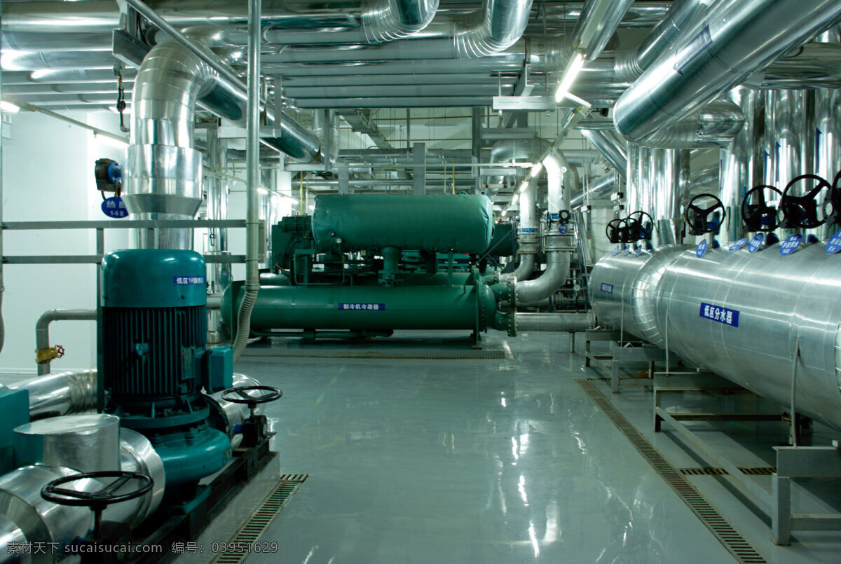 科技 泵 电机 阀门 生产 车间 低压水分离 制冷 分离 管道 工业生产 现代科技