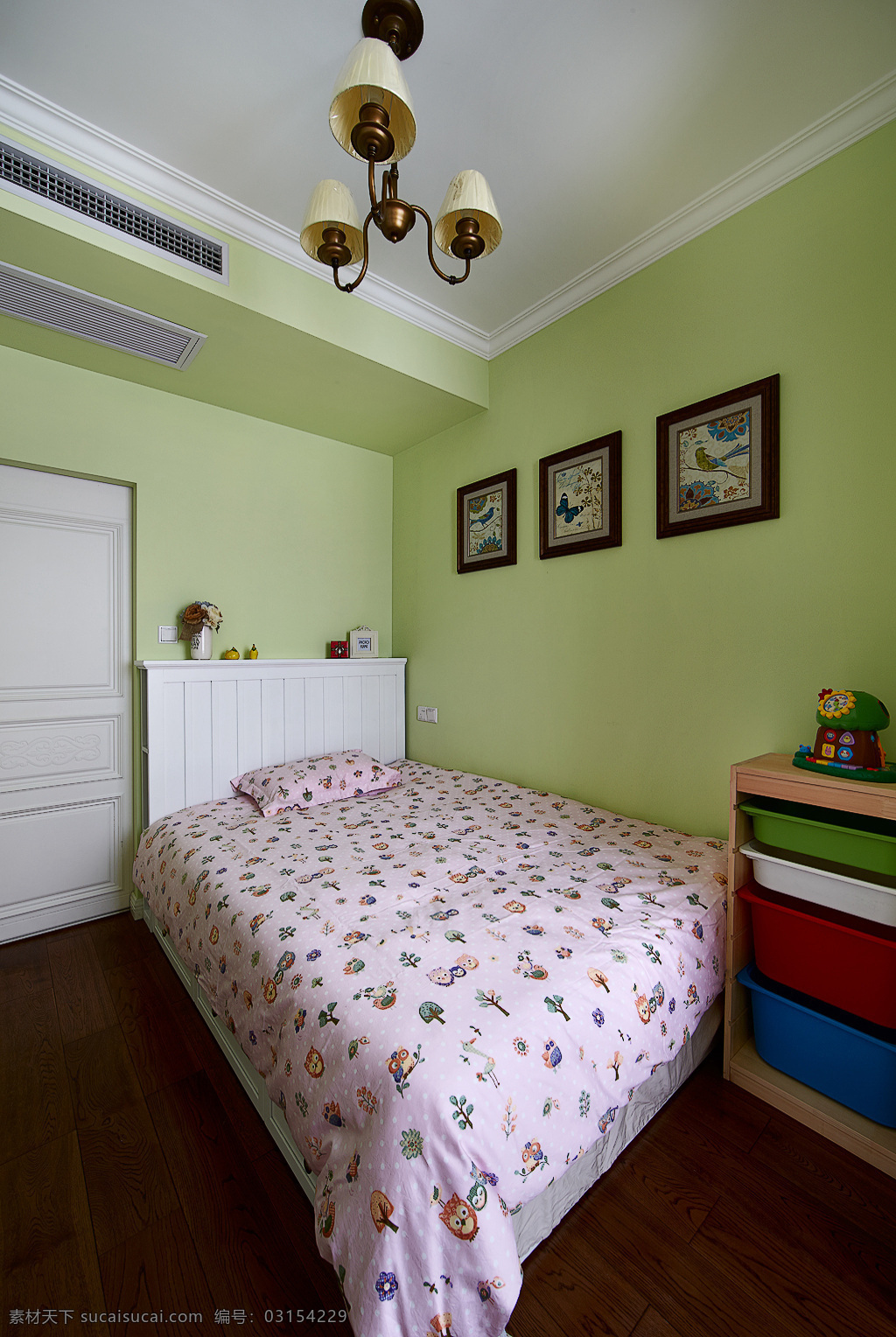 绿色 墙壁 卧室 效果图 儿童房 家具 家装 室内背景 家居装饰 华丽装修 室内设计 软装设计