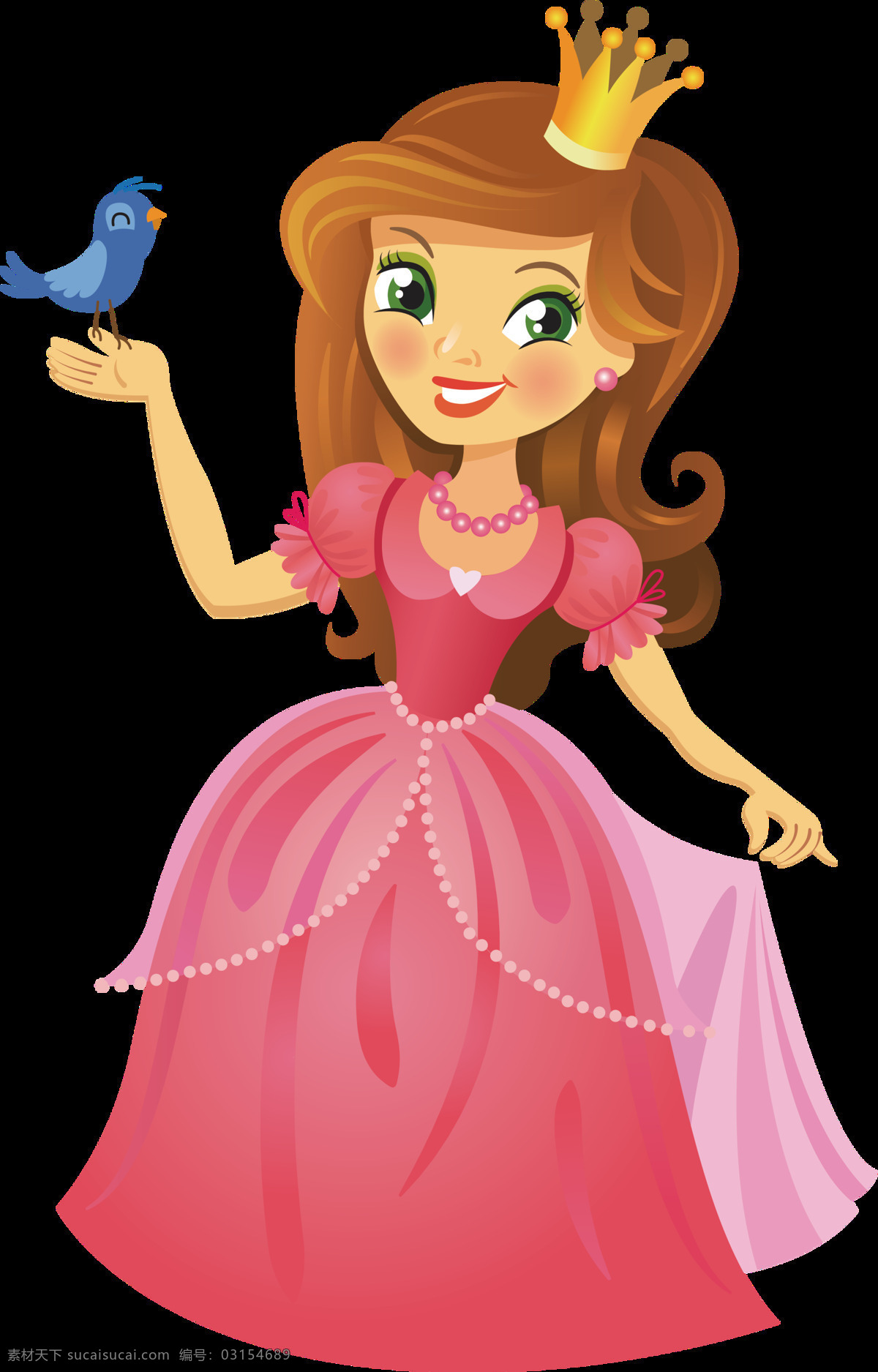 粉色 卡通 童话 公主 图案 精美装饰 手绘图 童话人物