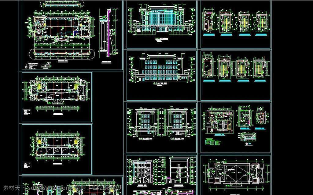 银行 cad cad设计图 大样 多层 施工图 源文件 银行设计 施工图纸 dwg cad素材 室内图纸