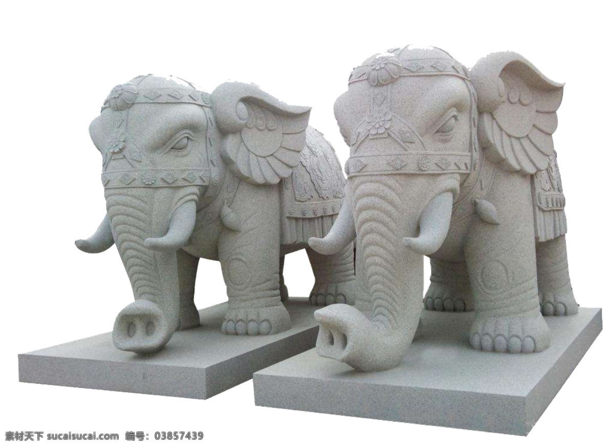 石雕大象 石雕 石刻 雕塑 大象 象 门柱