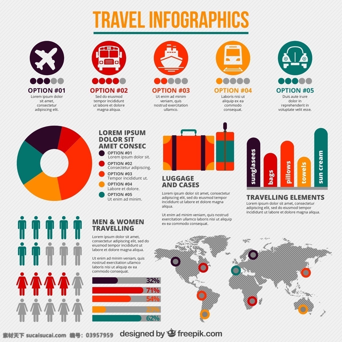 旅游 信息 图表 对象 科技 简约 ui