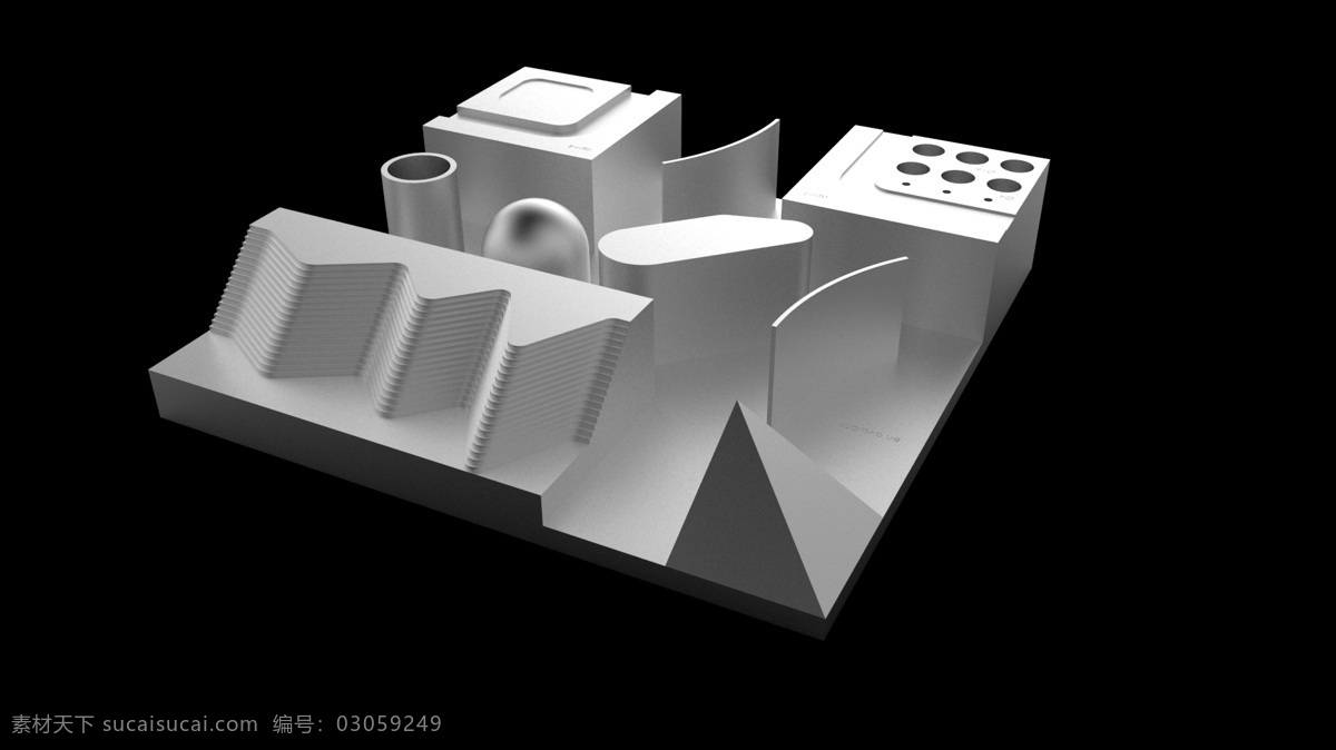 高速 加工 精度 测试 一部分 部分 3d模型素材 电器模型